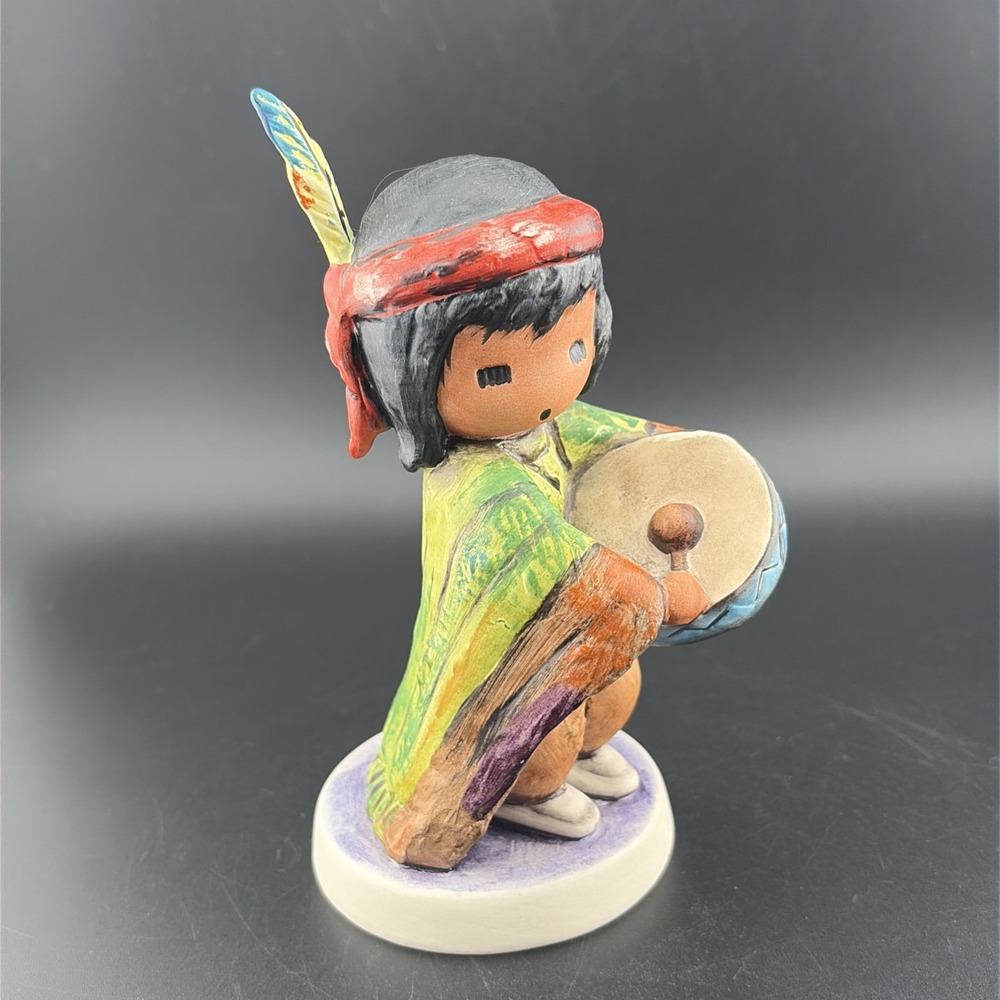 Signed Goebel DeGrazia PIMA INDIAN DRUMMER BOY NO BOX Made In W. Germany